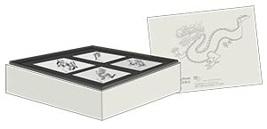 "Year of the Dragon" Special Stamps – Prestige Crystal Blocks Gift Set