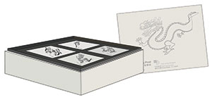 “Year of the Dragon” Special Stamps – Prestige Crystal Blocks Gift Set