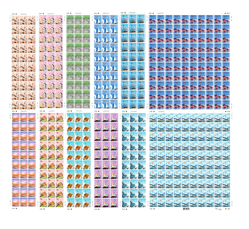 版票─低面額 (10¢、20¢、50¢、$1、$2、$2.20、$2.80、$3.70、$4、$5、$5.40、$5.50)